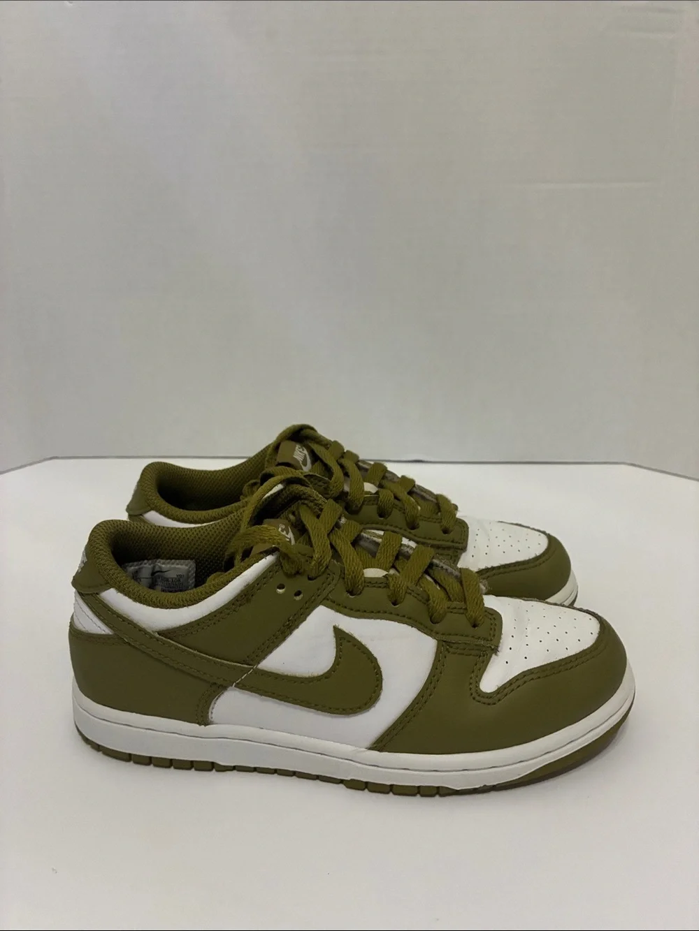 Nike Kids Olive and White Low-Top Sneakers - Picture 2 of 6